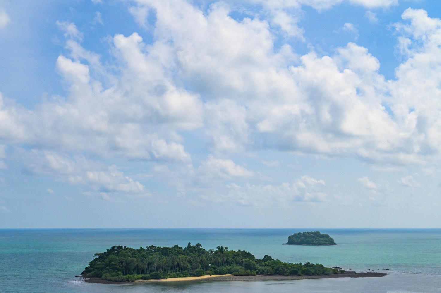 Tropical sea with islands and sky photo