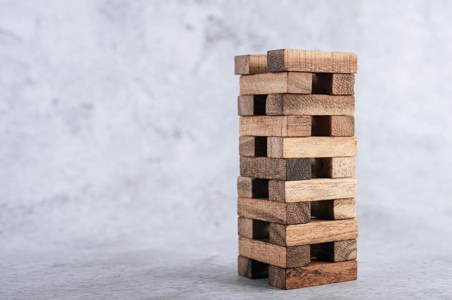 Wooden blocks, used for domino games photo