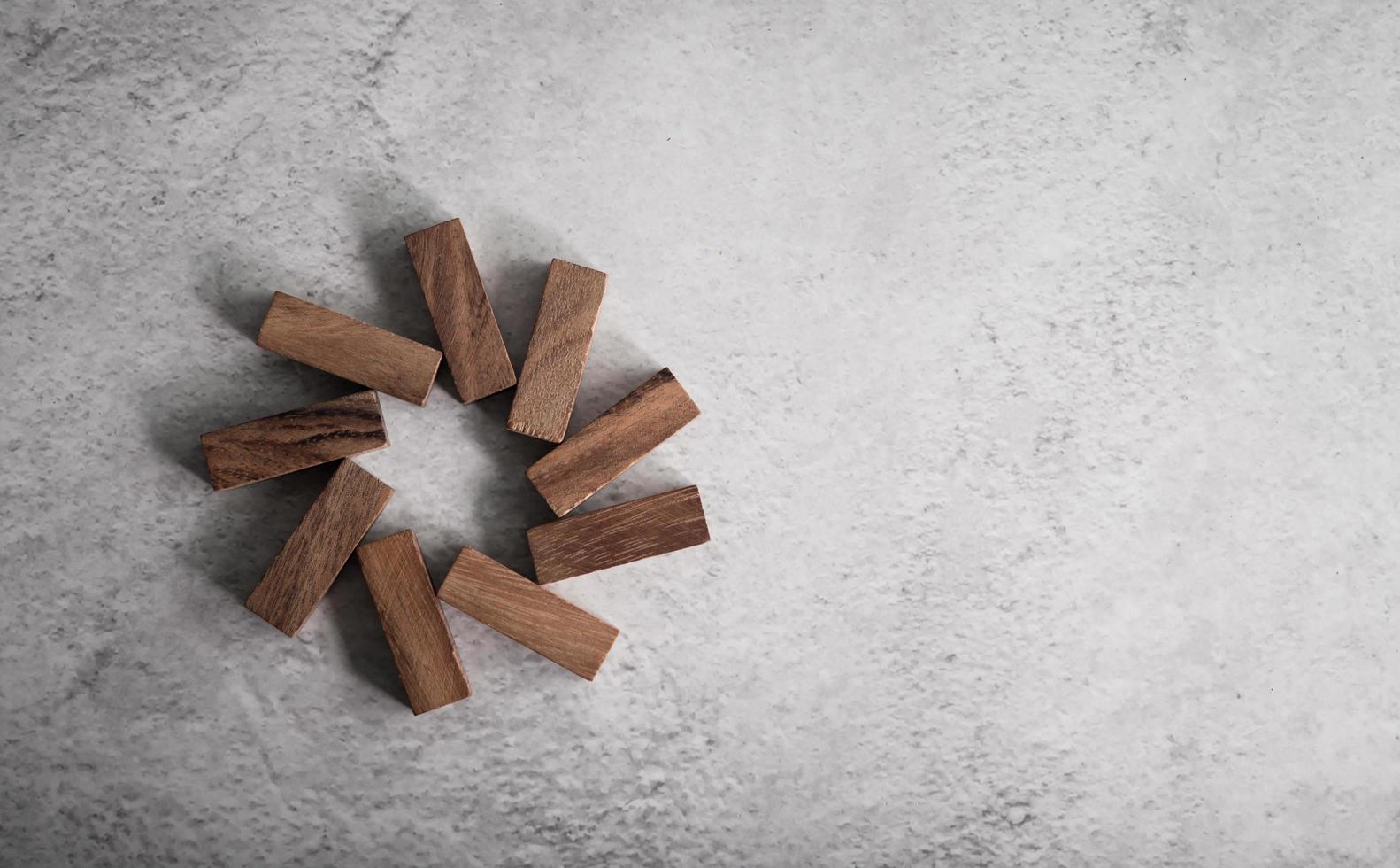 Wooden blocks, used for domino games photo