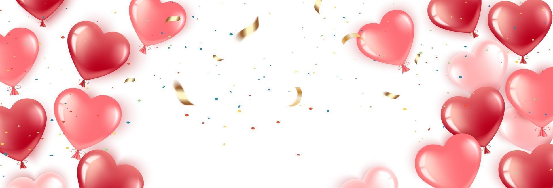 Balloons Heart Banner vector