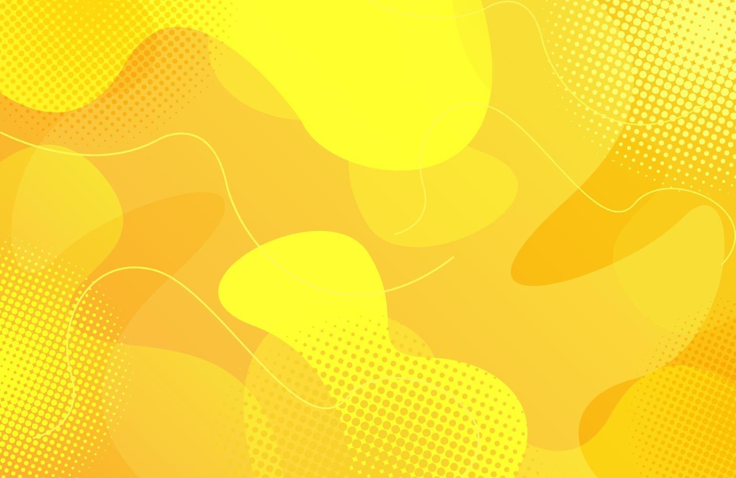 Dynamic fluid geometric yellow abstract background vector