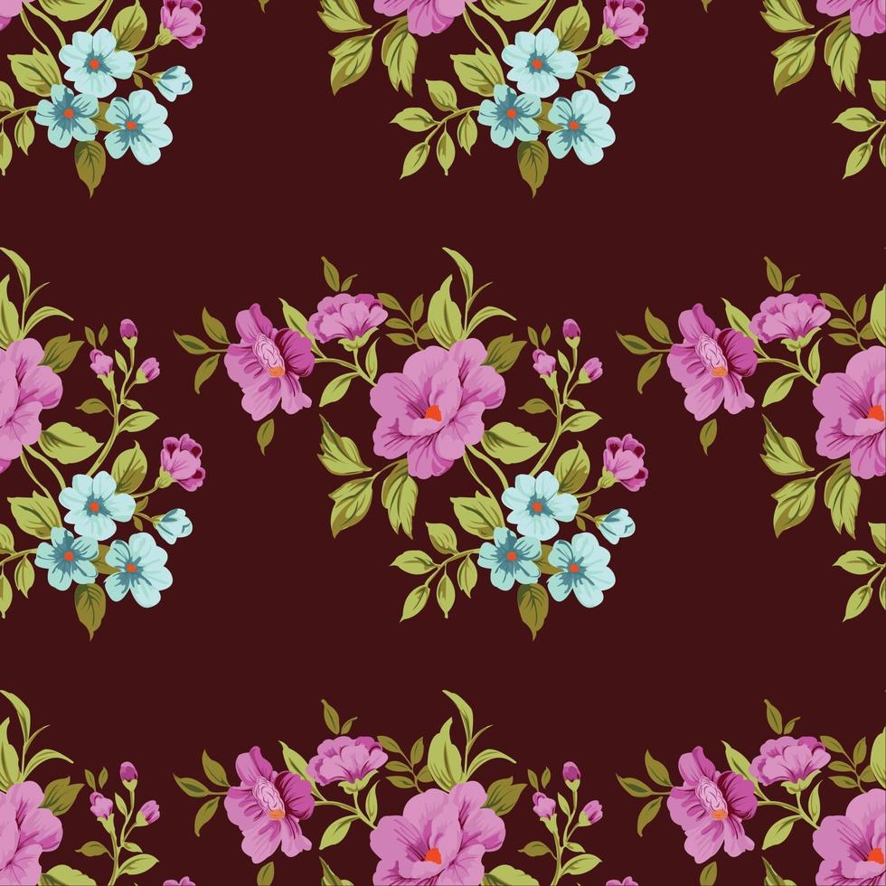 flower cute pattern seamles background vector
