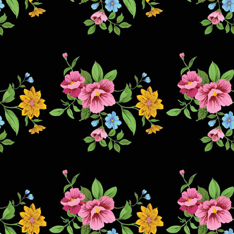 flower cute pattern seamles background vector