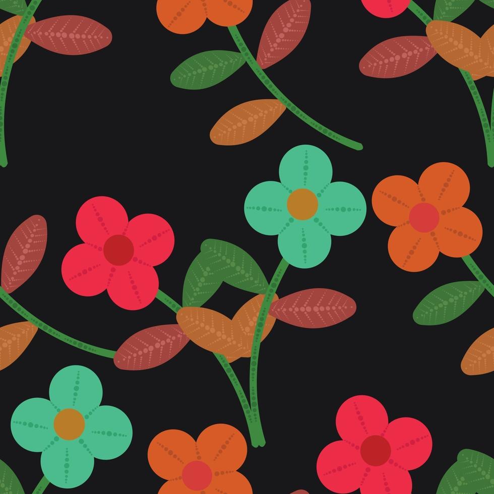 flower cute seamless pattern background vector