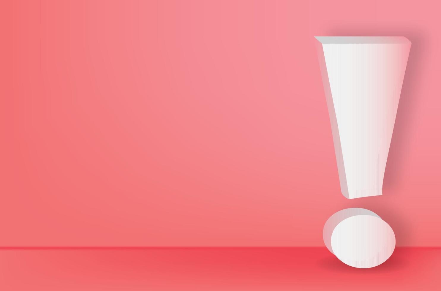Empty modern pink studio room product display with copy space for display of content design. vector
