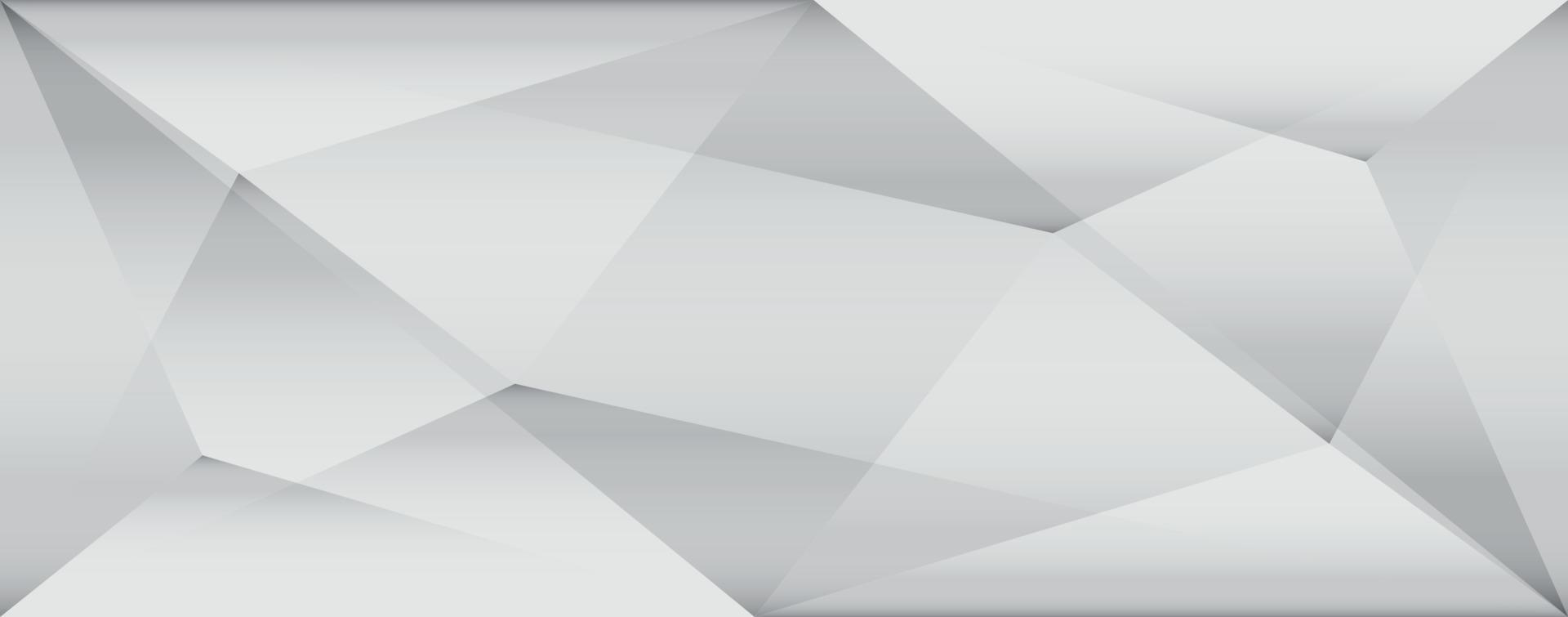 low poly grey and white background design with geometric triangles vector