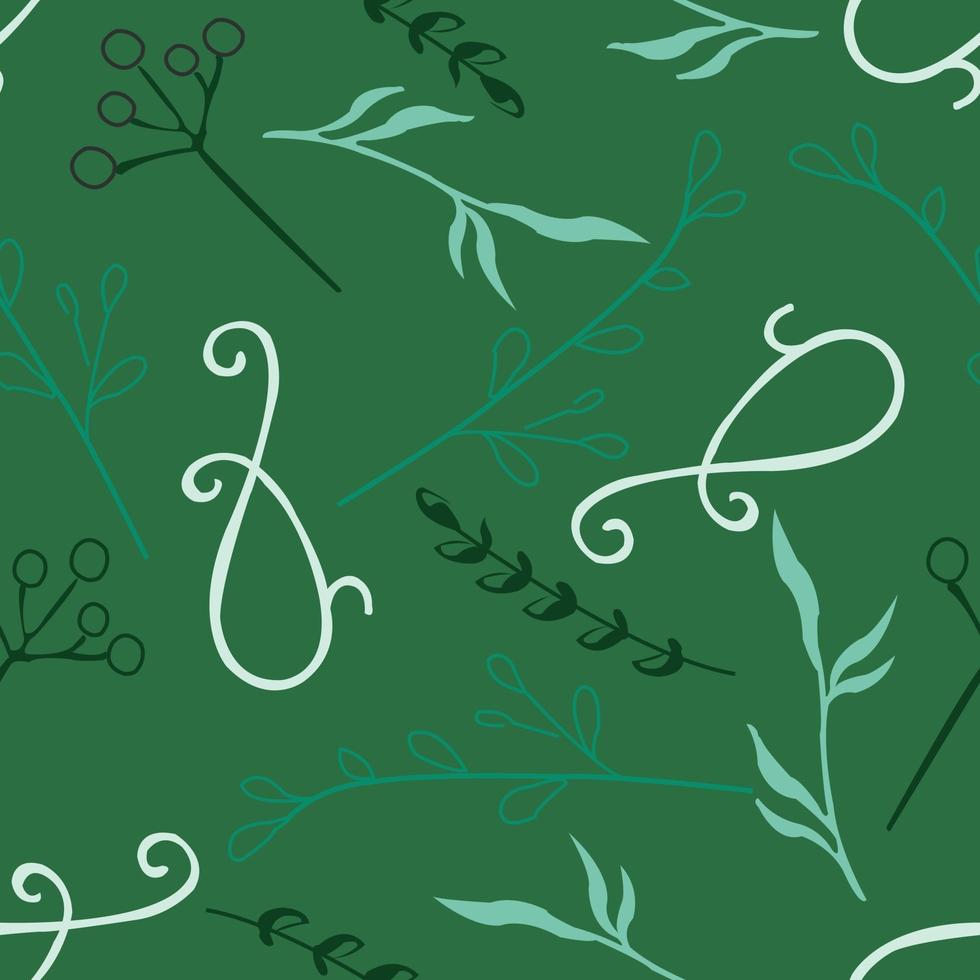 cute leaves seamless pattern background vector