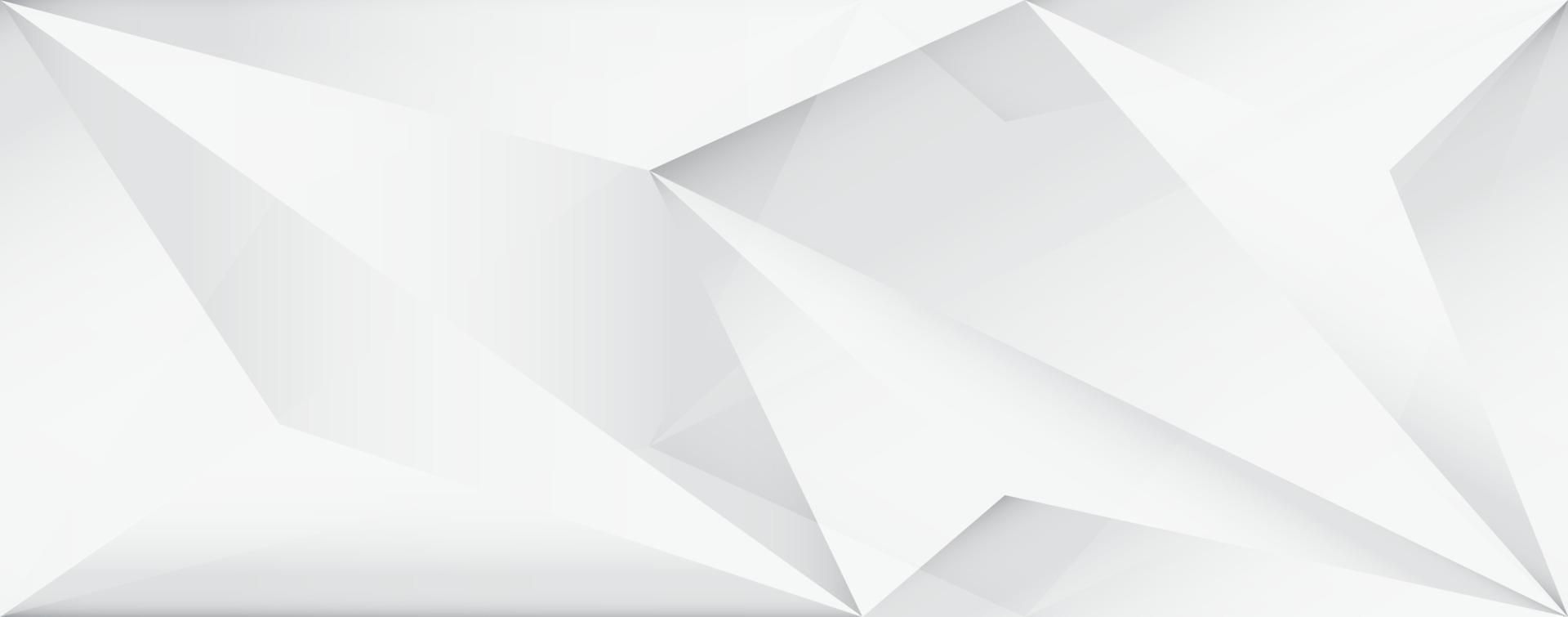 low poly grey and white background design with geometric triangles vector