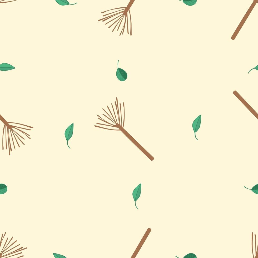 cute flower and leaf seamless pattern background vector