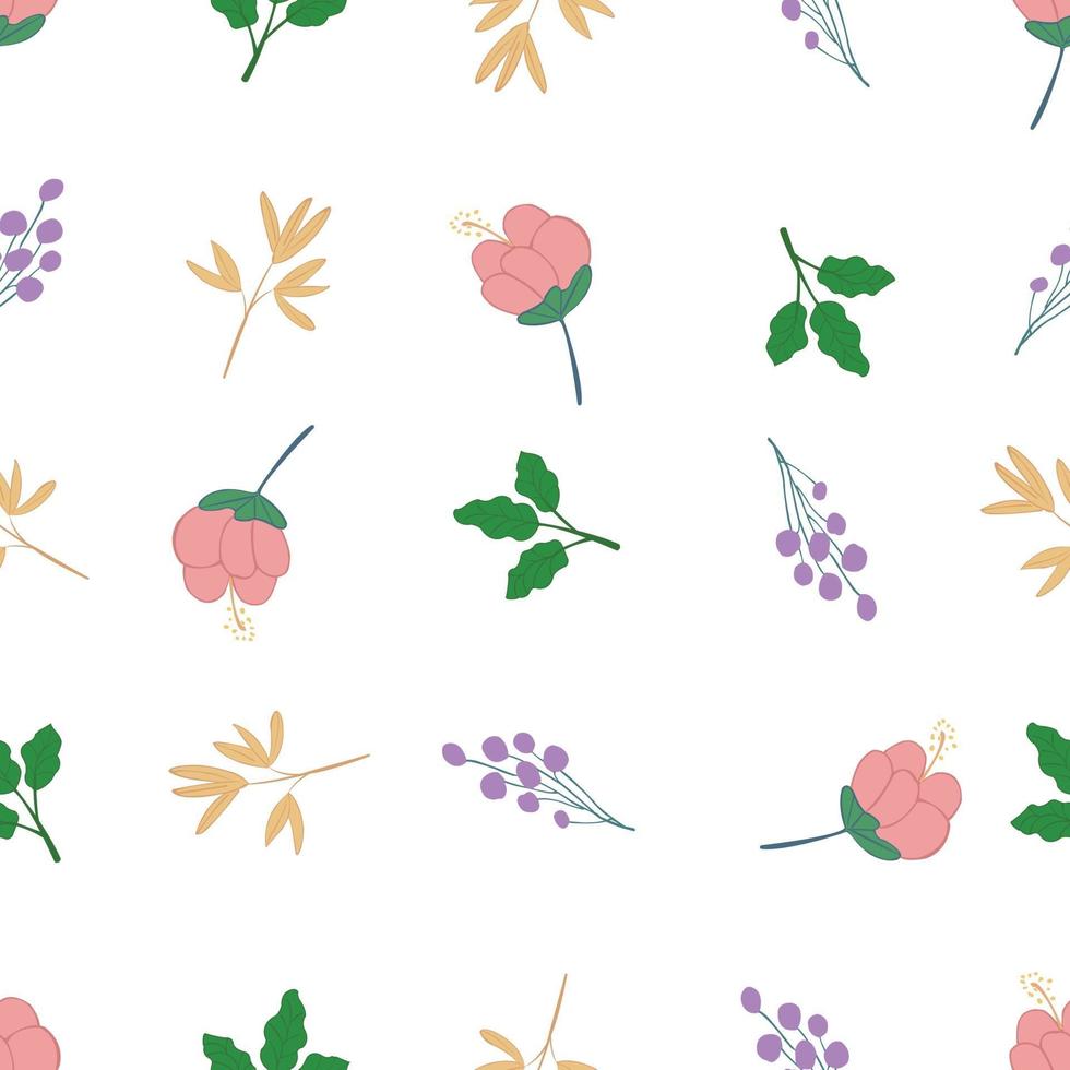 flower cute seamless pattern background vector