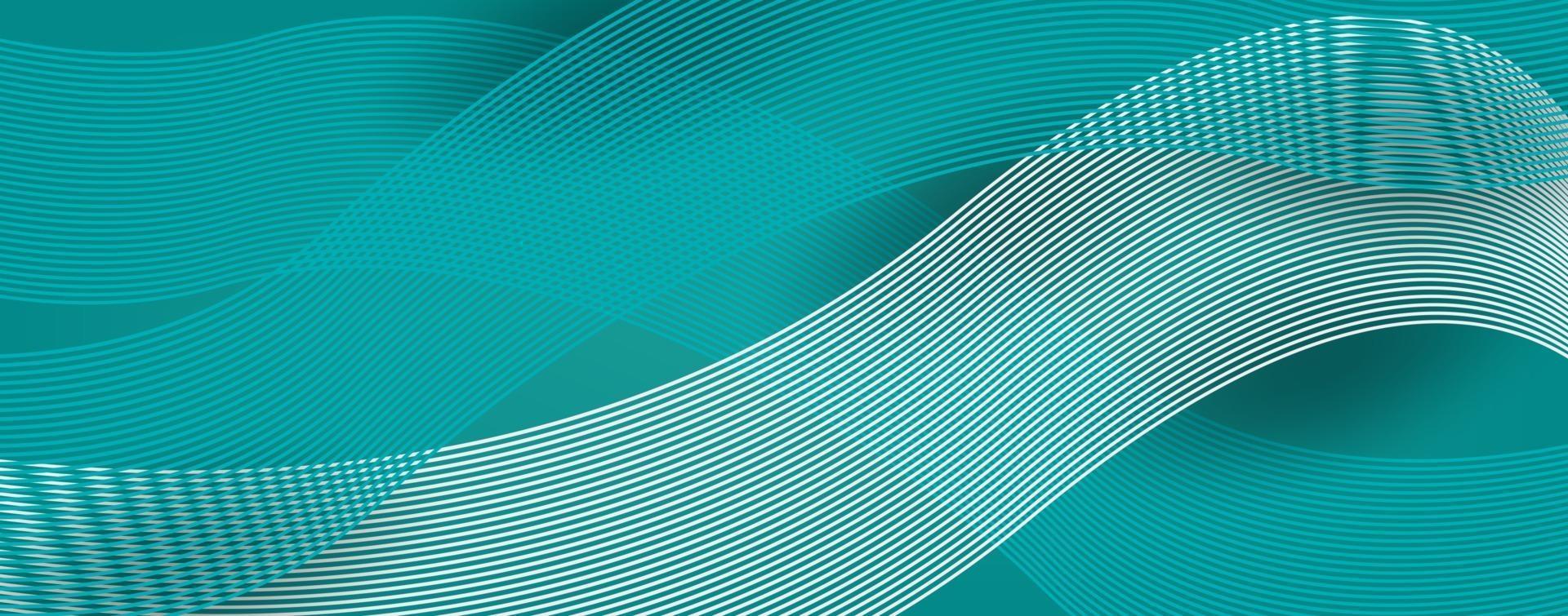 3D modern line wave curve abstract background vector