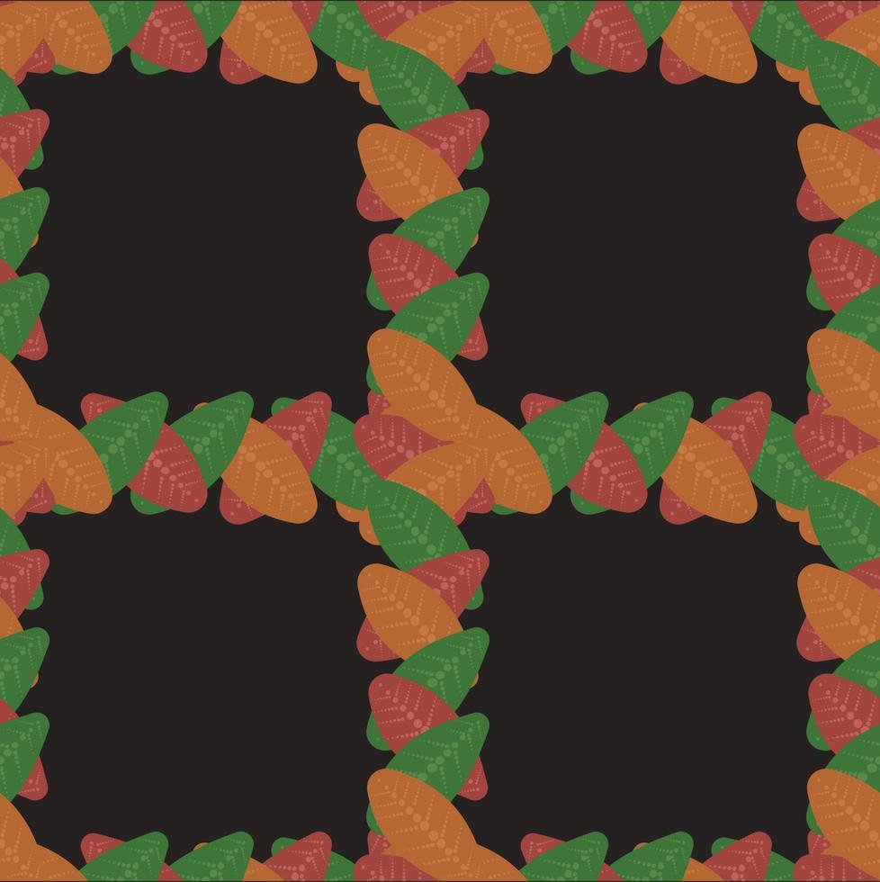 leaf four square frame vector