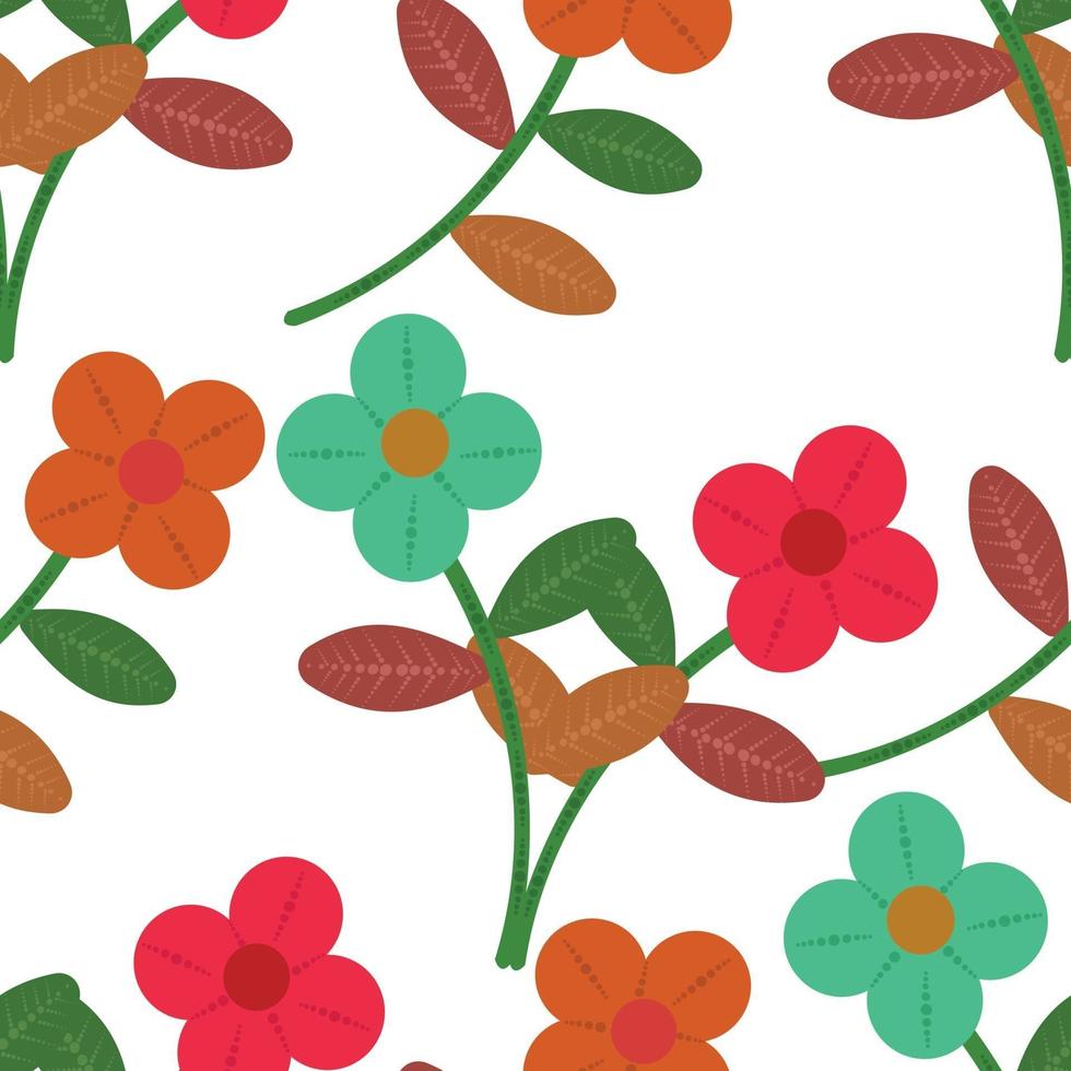 flower cute seamless pattern background vector