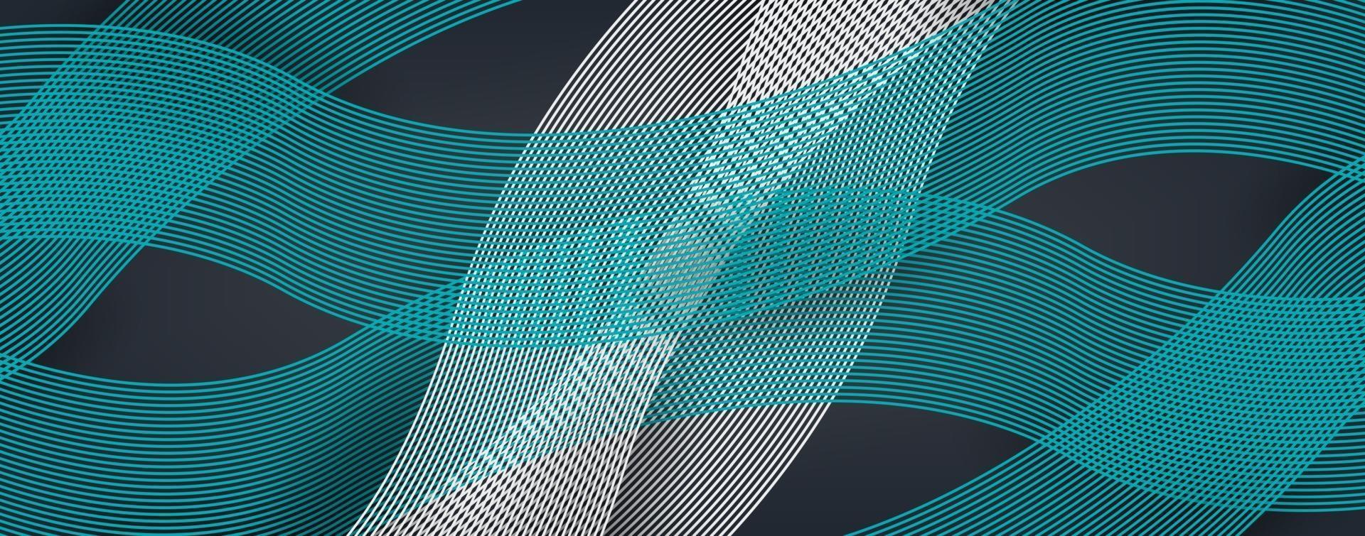 3D modern line wave curve abstract background vector