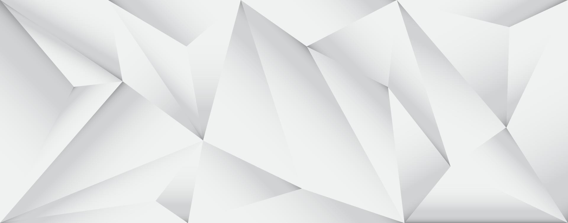 low poly grey and white background design with geometric triangles vector