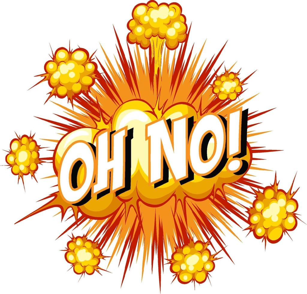 Comic speech bubble with oh no text 1972125 Vector Art at Vecteezy