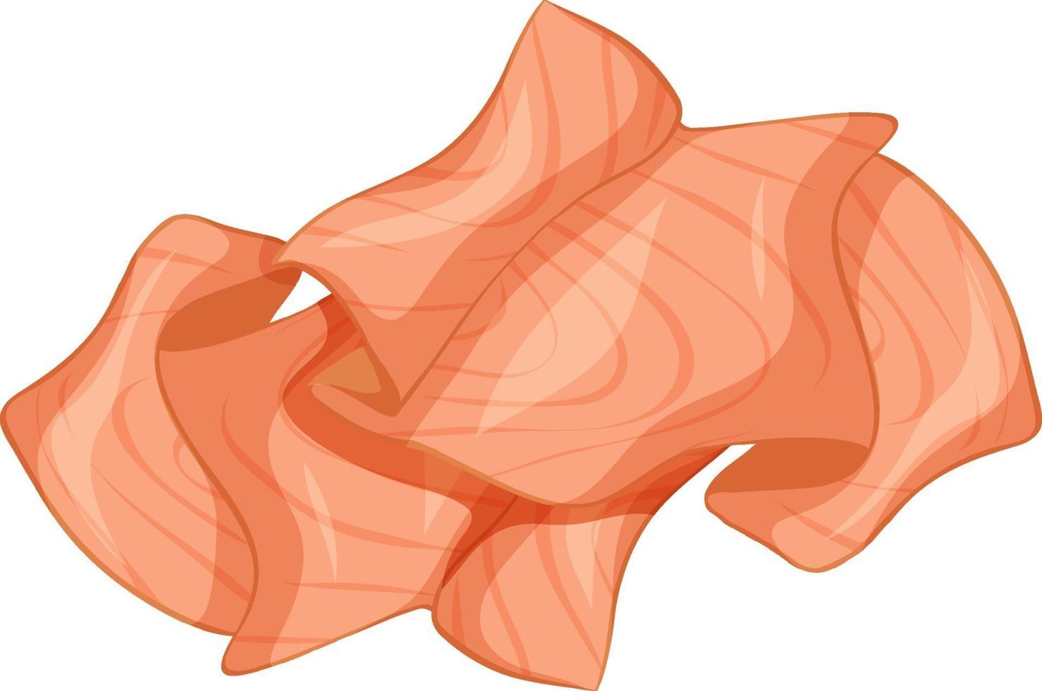 Isolated smoke salmon on white background vector