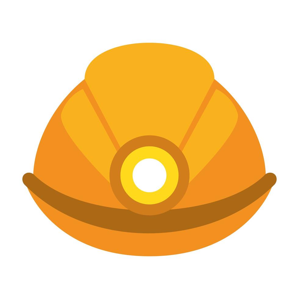 Worker helmet with light symbol vector