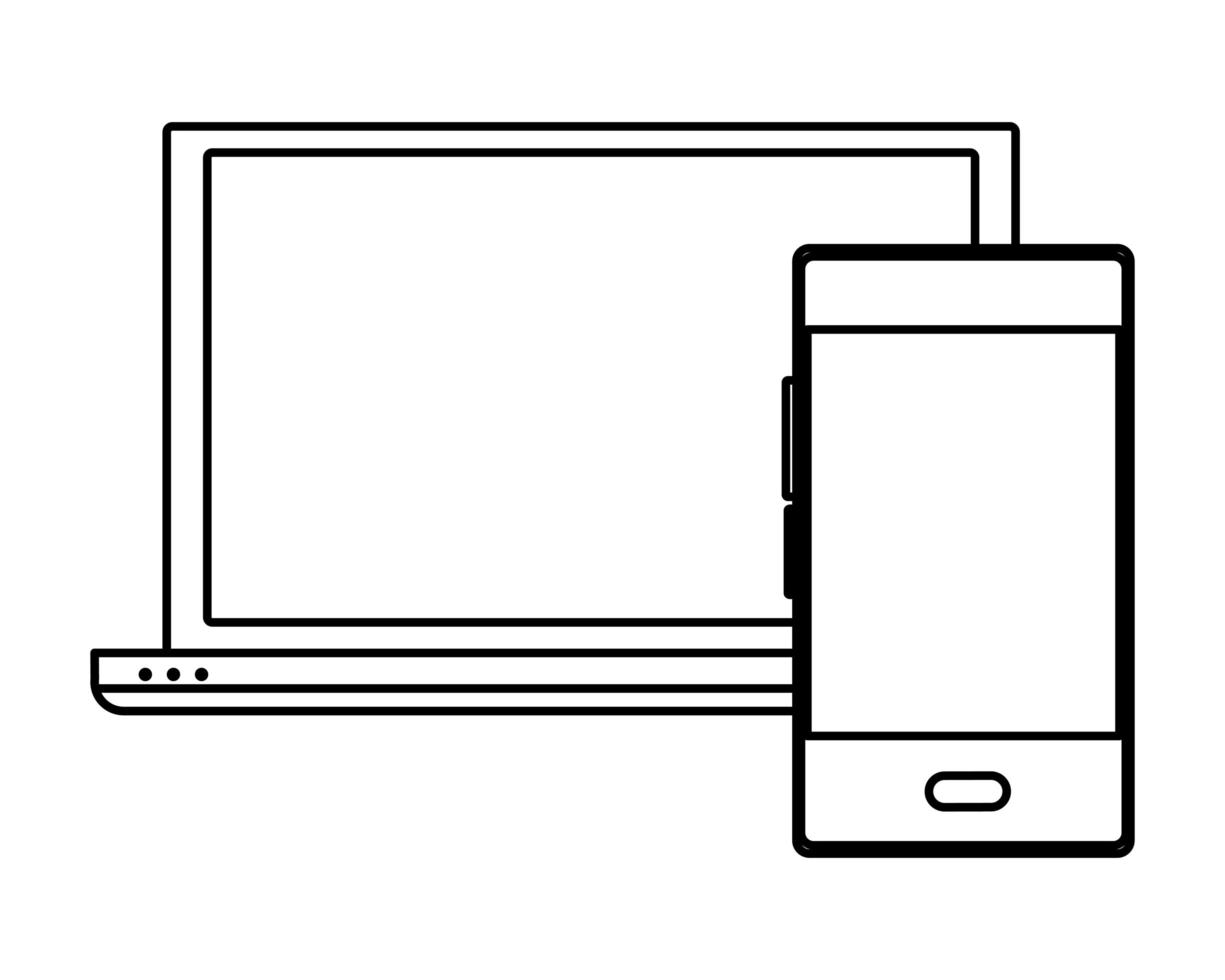 computadora o televisión escritorio pantalla monitor, digital electrónica  con negro y blanco visuales 20736114 Vector en Vecteezy