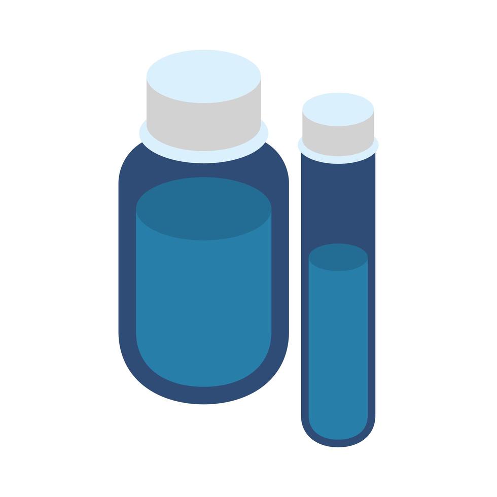 medicine bottle and test tube vector