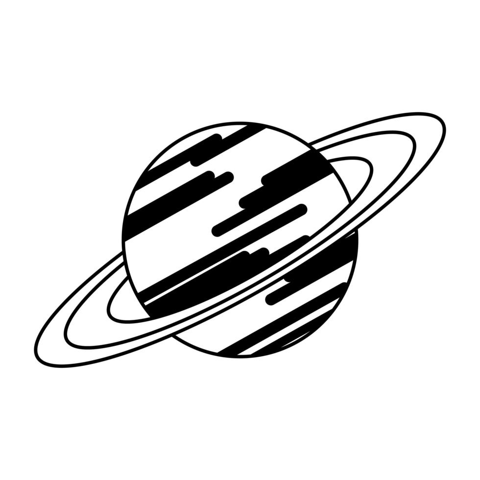 Saturn milky way planet isolated symbol vector