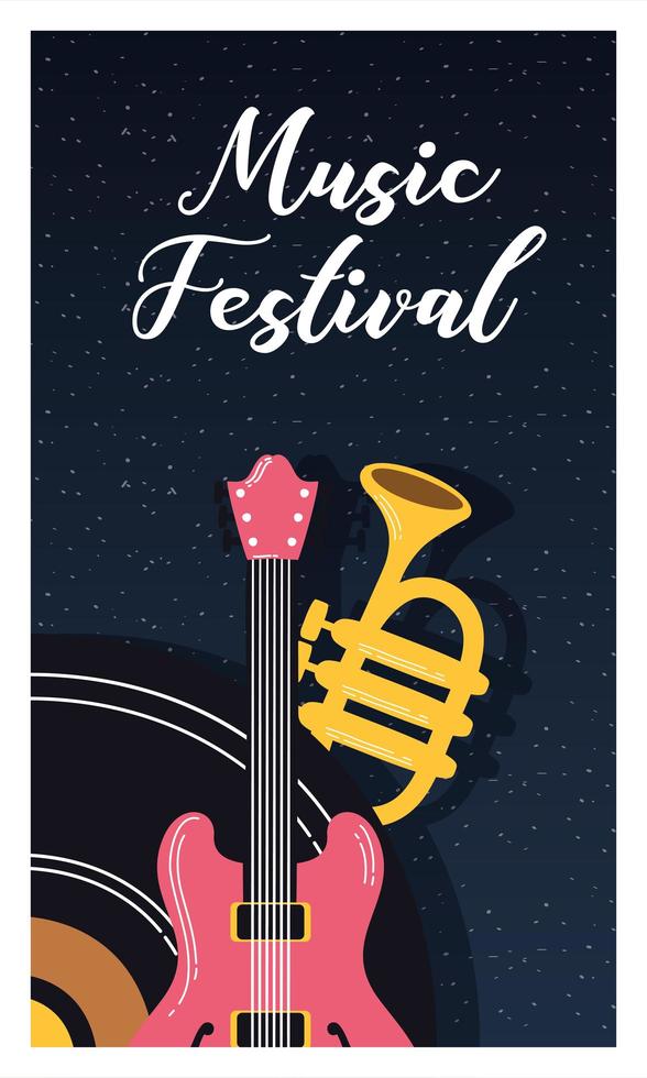 music festival entertainment invitation poster vector
