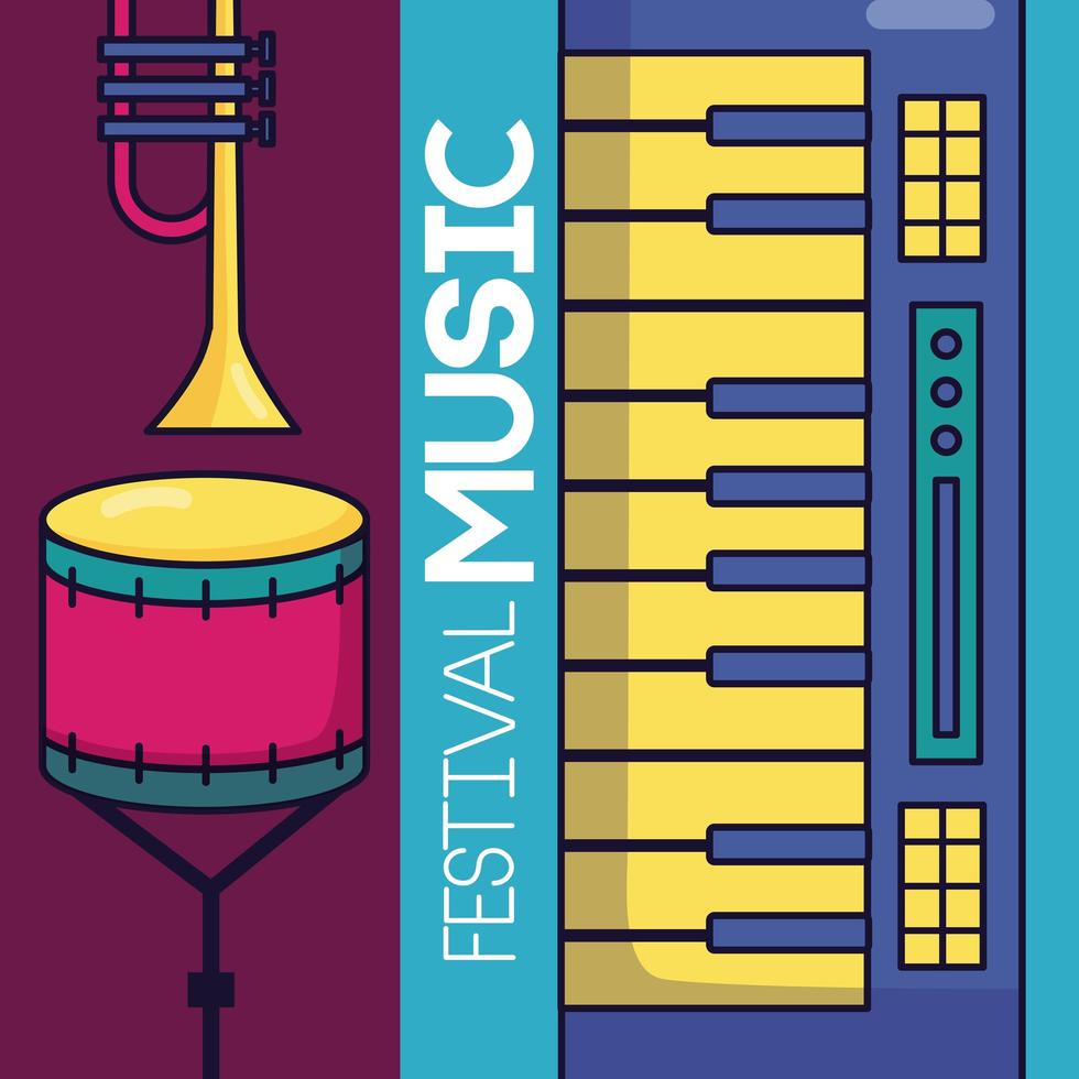 Music festival poster vector