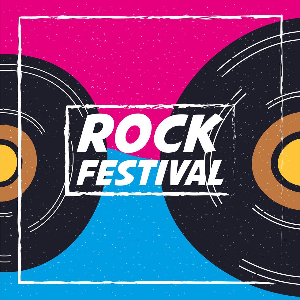 rock festival entertainment invitation poster vector