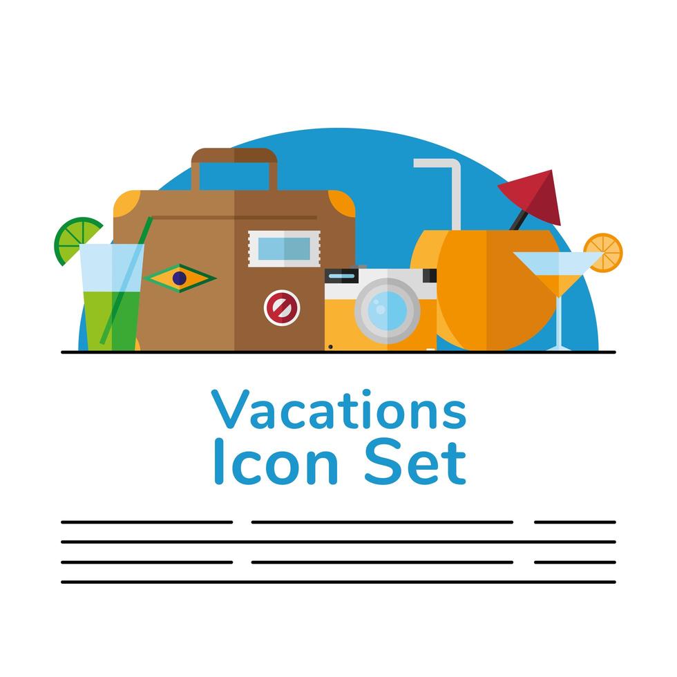 Vacation banner template vector