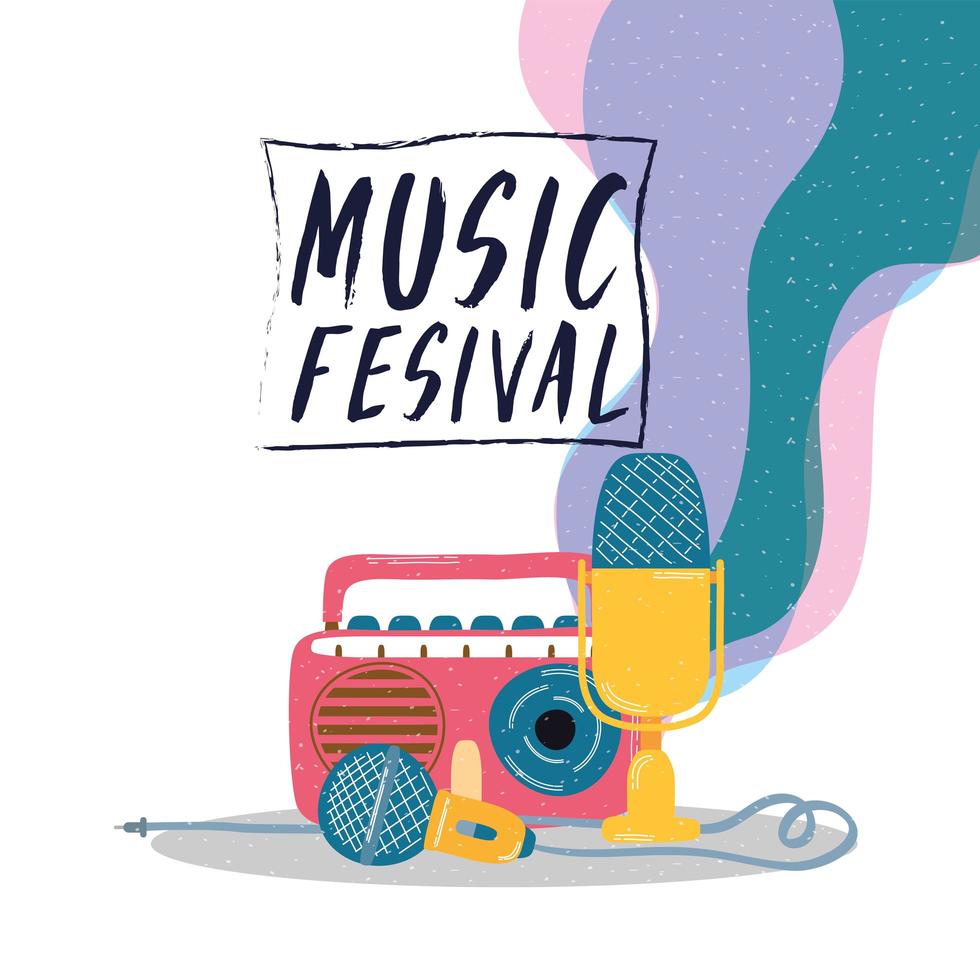 music festival entertainment invitation poster vector