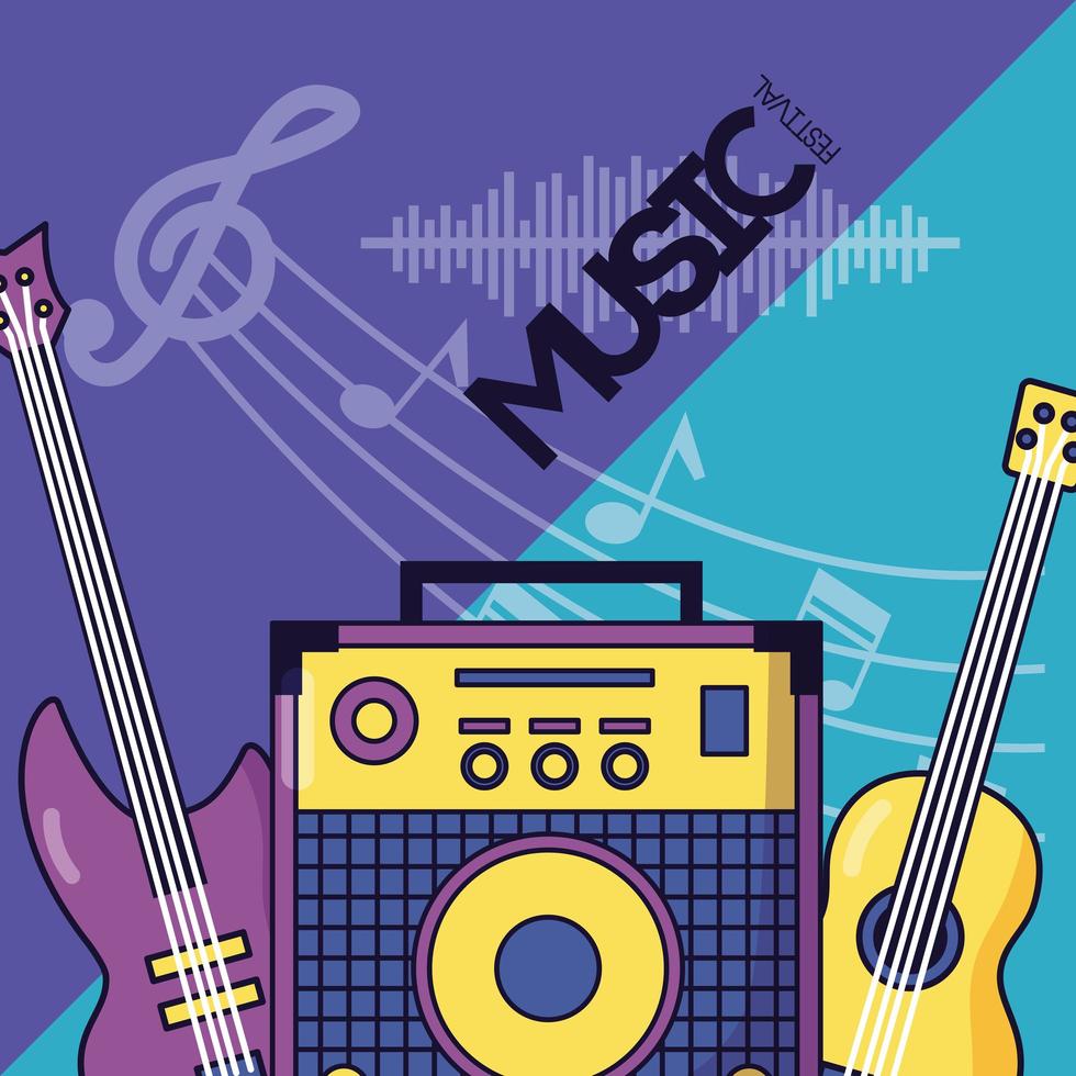 Music festival poster vector
