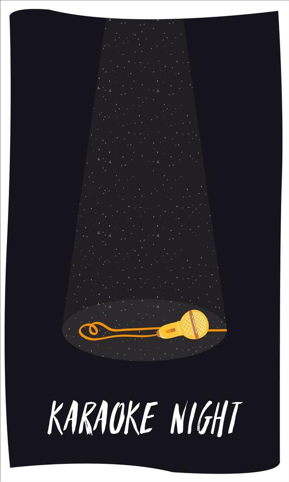 karaoke night entertainment invitation poster vector