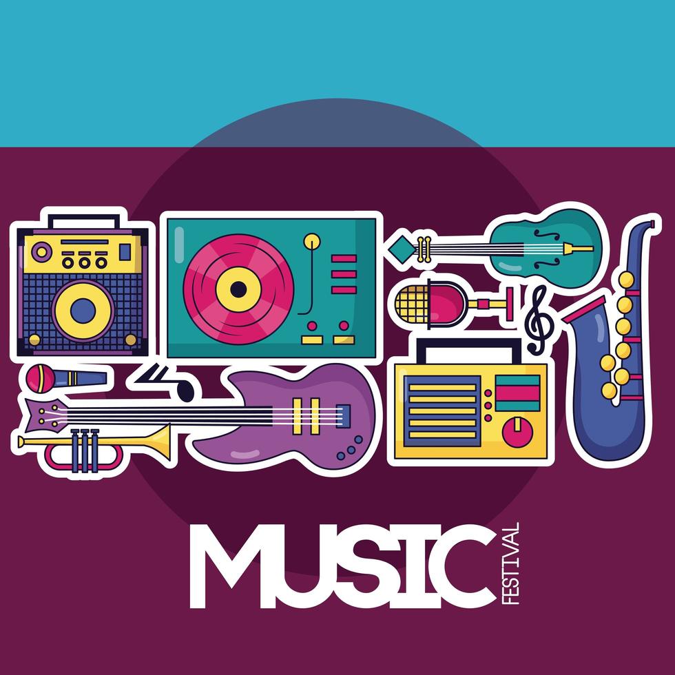 Music festival poster vector