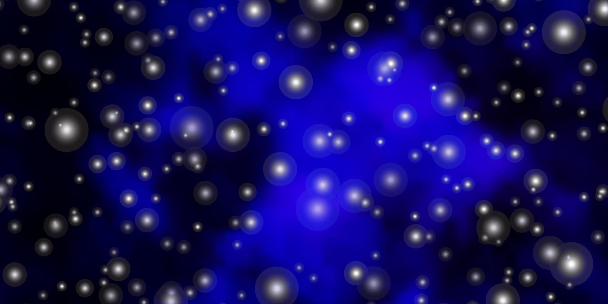 fondo azul oscuro con estrellas de colores vector