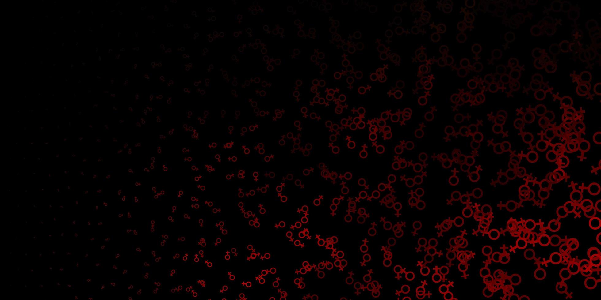 Dark Brown Pattern with Female Symbols vector