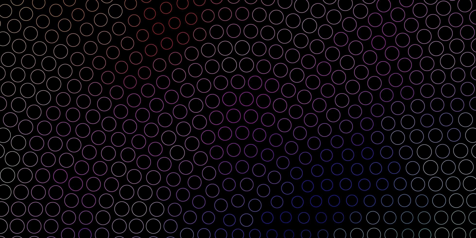 Dark Multicolor vector background with bubbles.