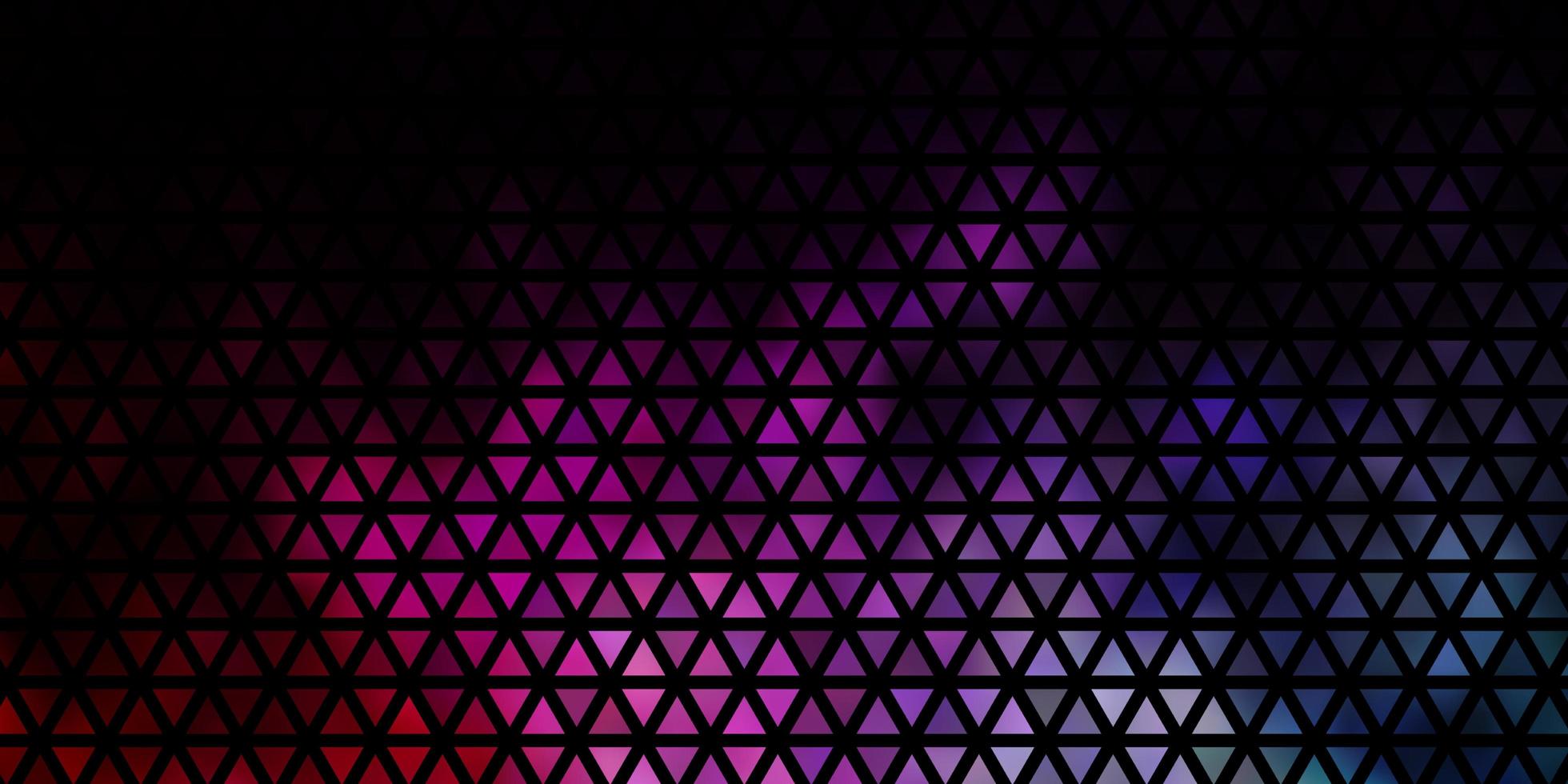 Dark Pink, Green vector background with triangles.