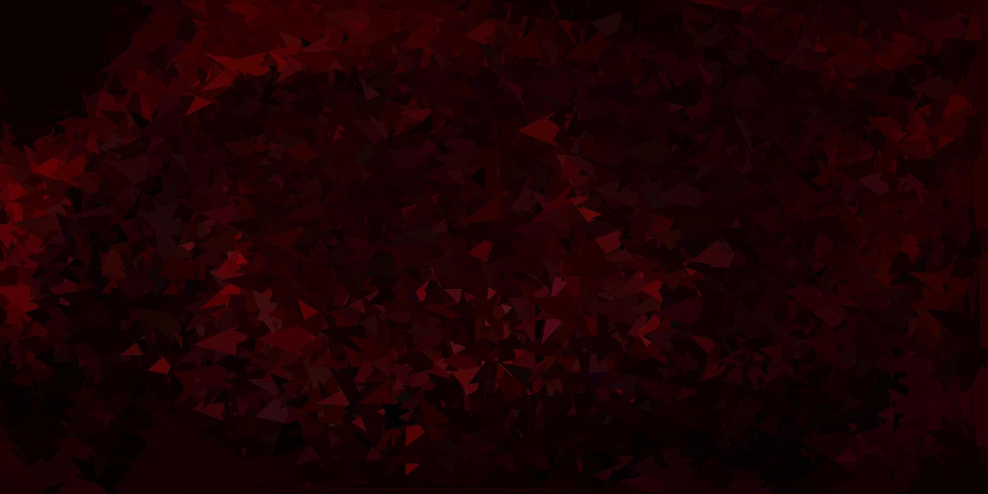 Dark red vector triangle mosaic design.