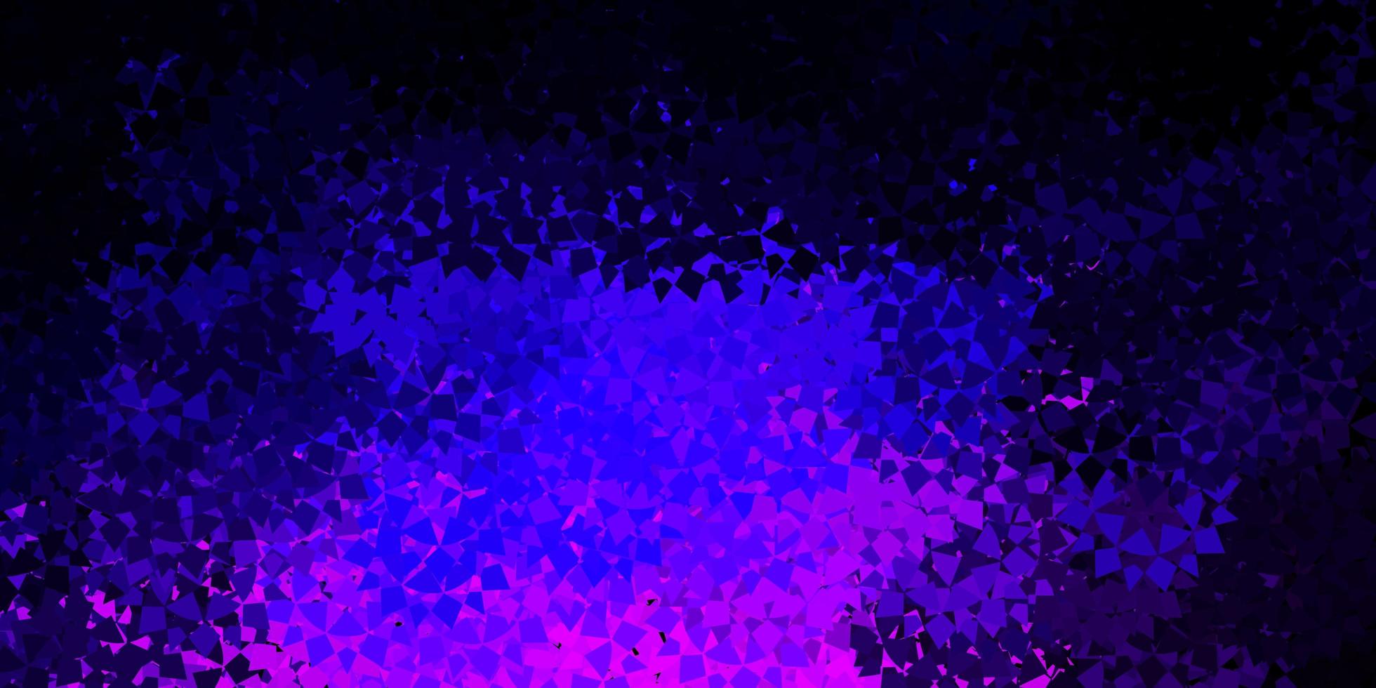 Dark purple, pink vector texture with random triangles.