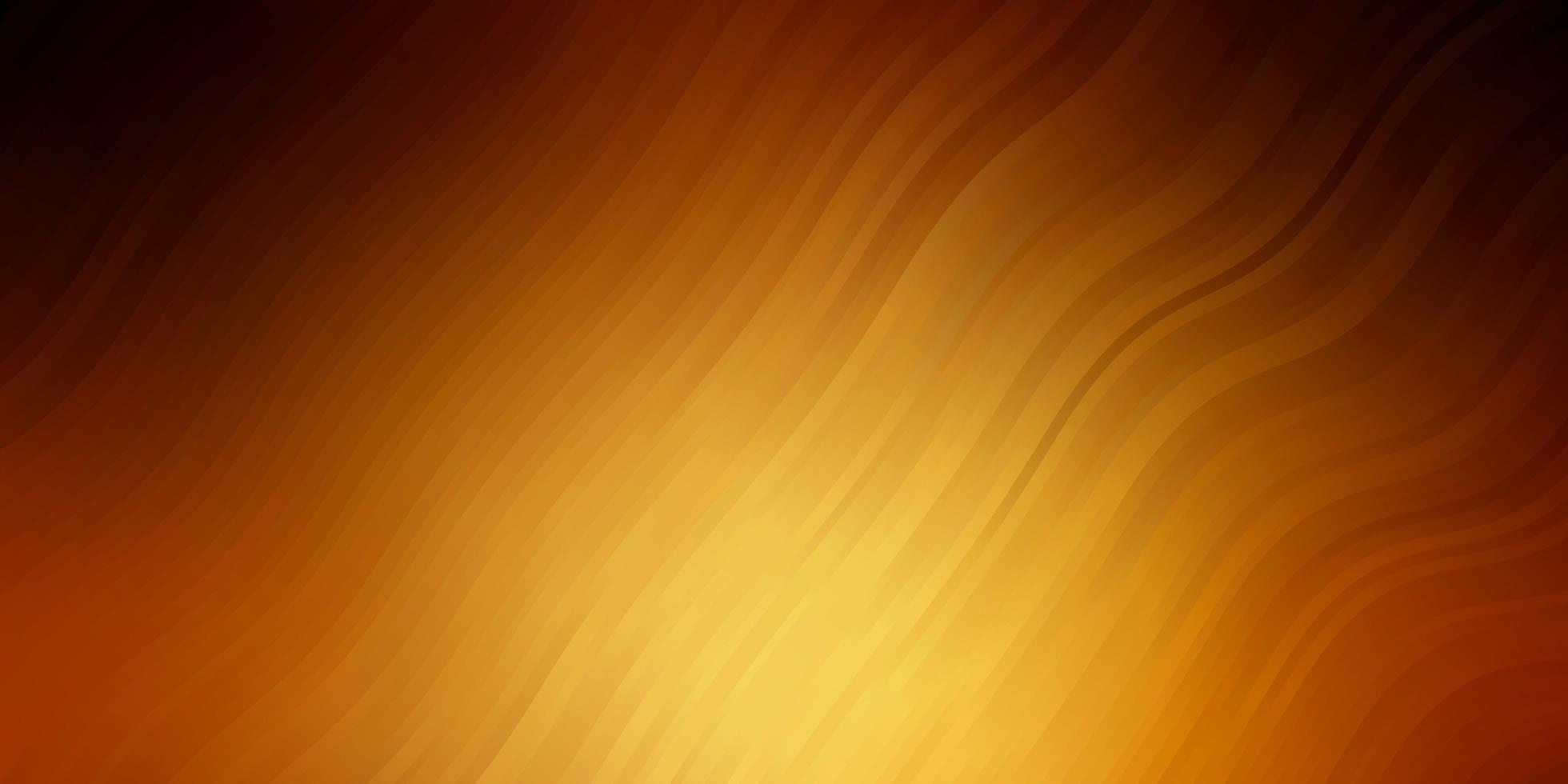 Dark Yellow vector background with lines.