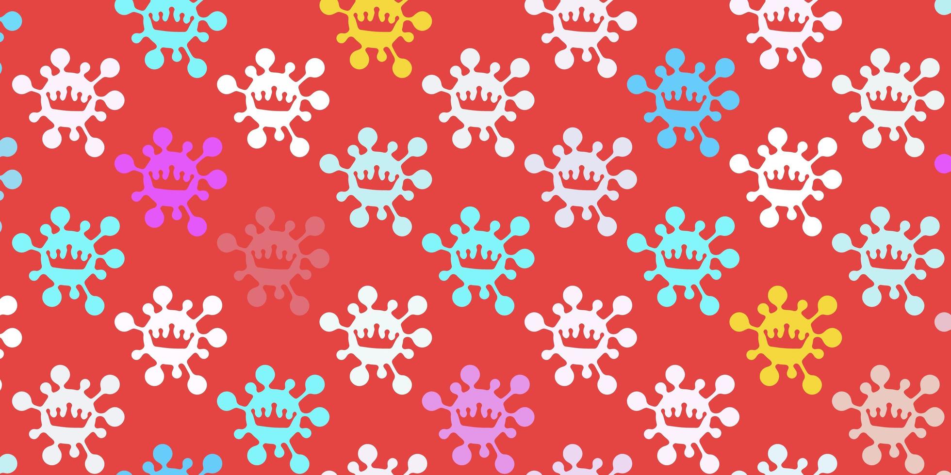 Light multicolor vector texture with disease symbols.