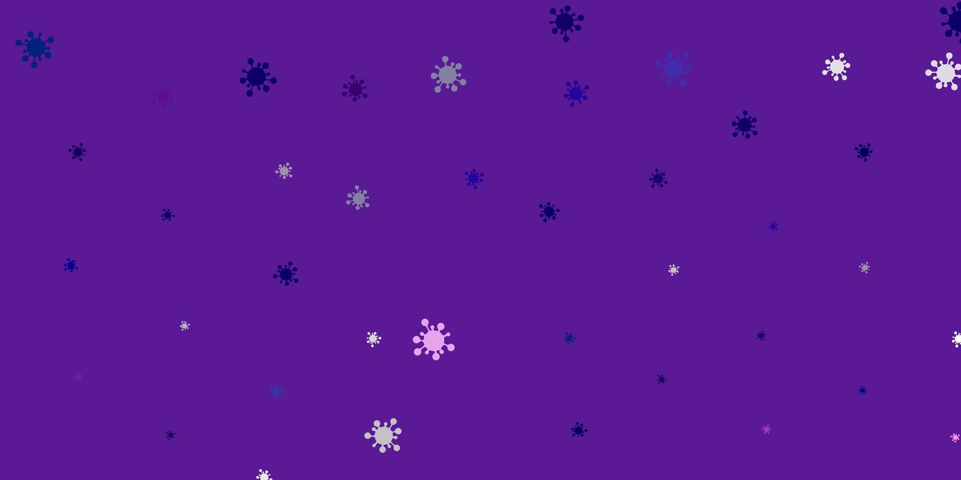 Light purple vector texture with disease symbols.