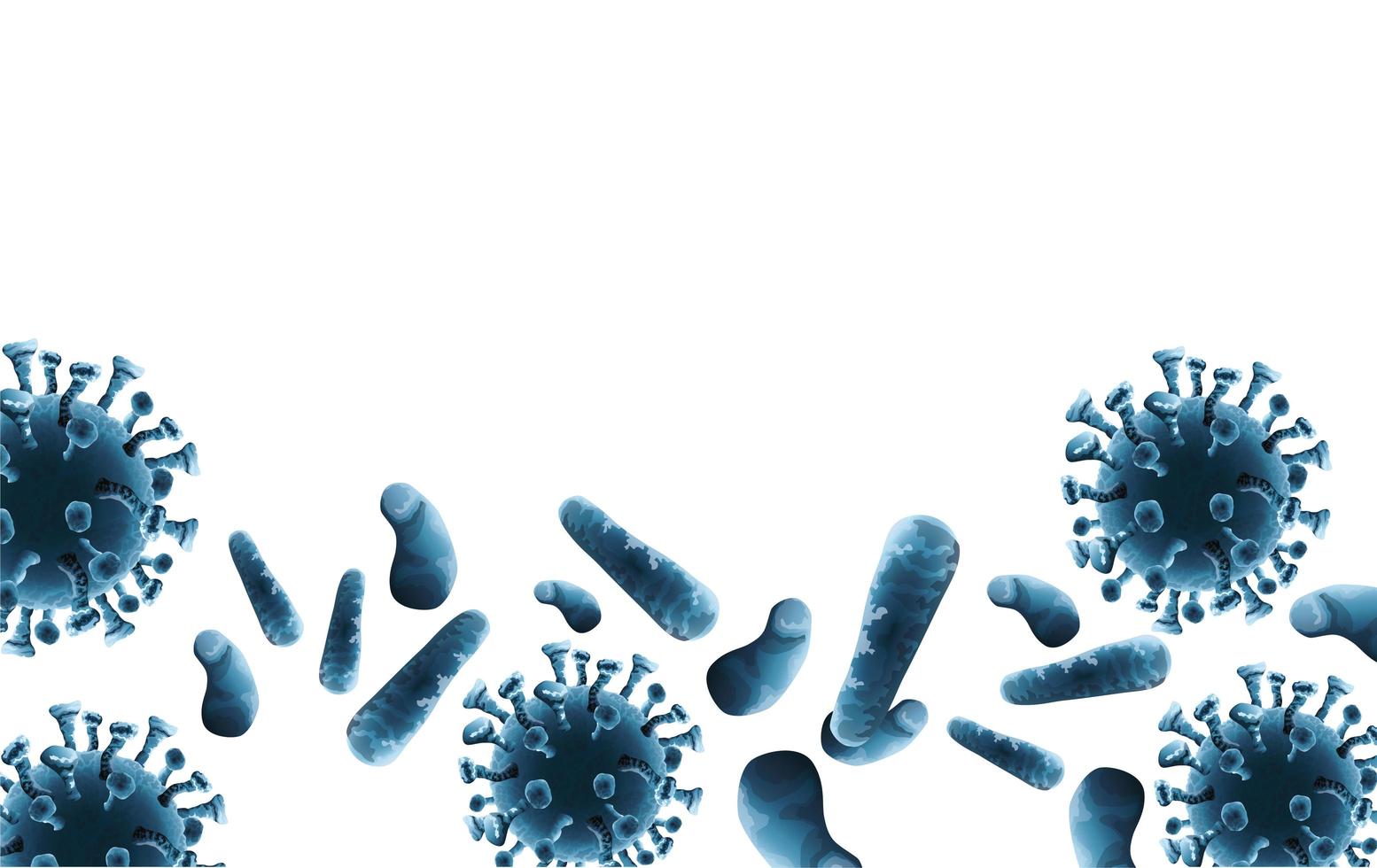 corona virus pandemic particles background vector