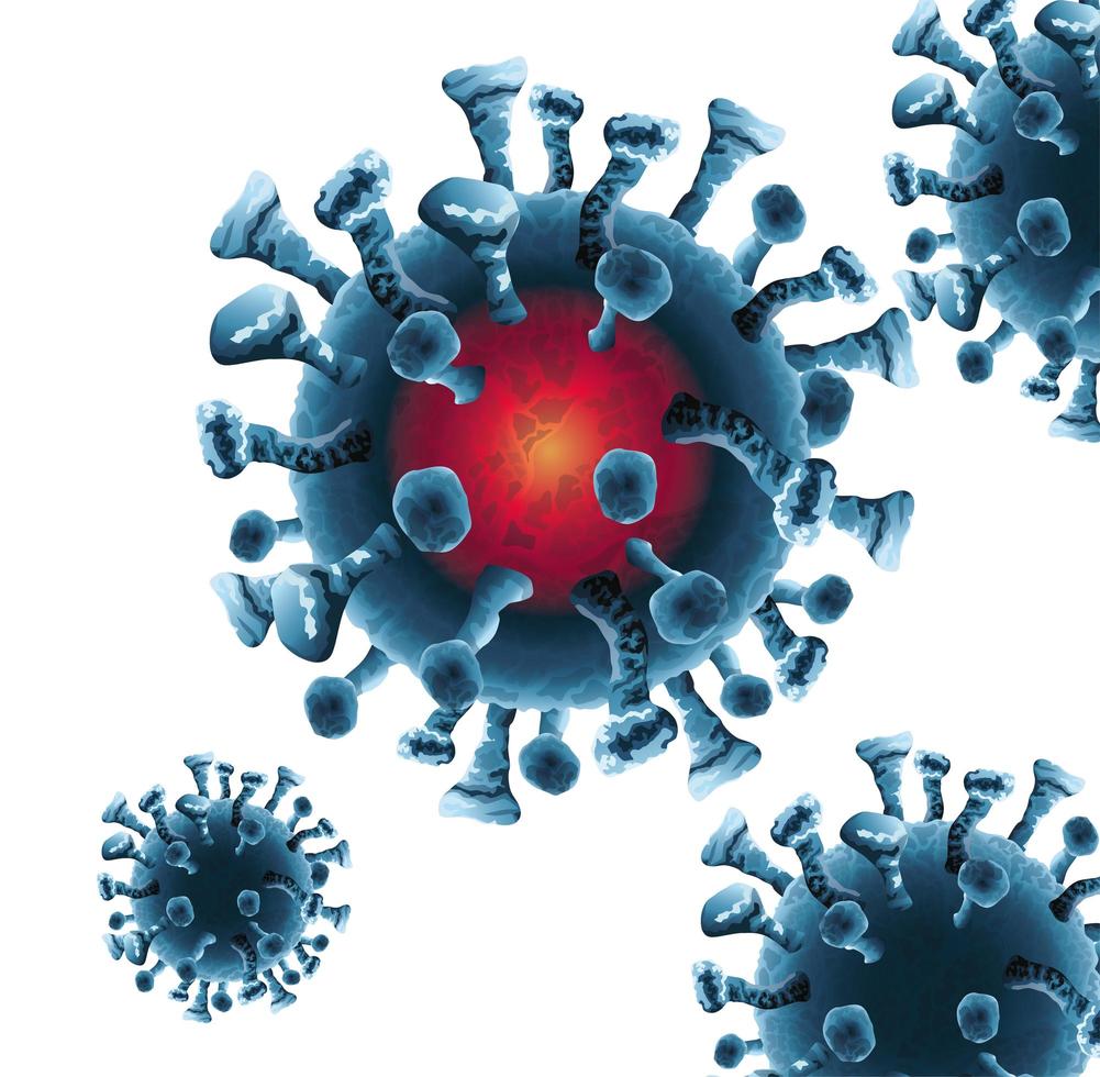 Fondo de partículas pandémicas del virus corona vector