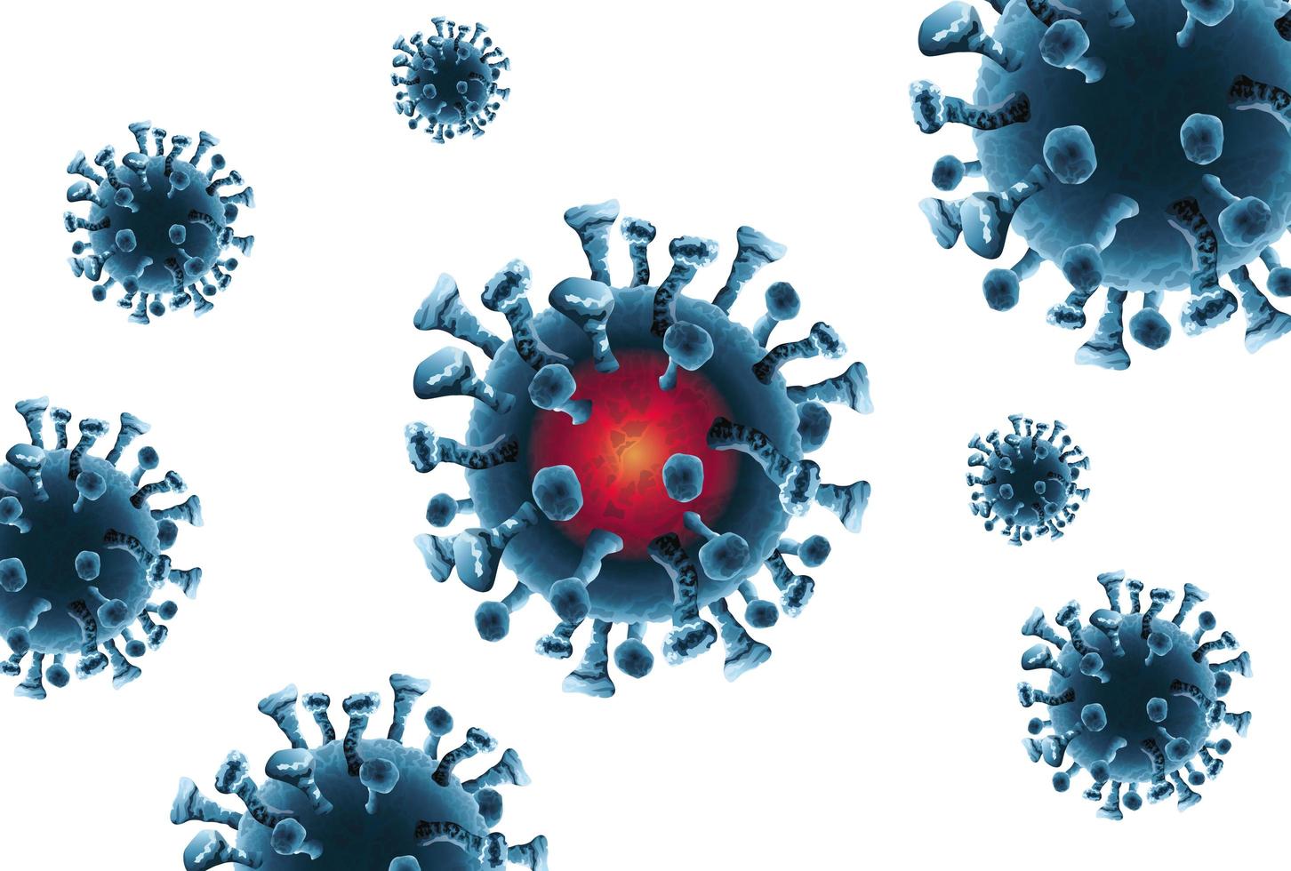 corona virus pandemic particles background vector