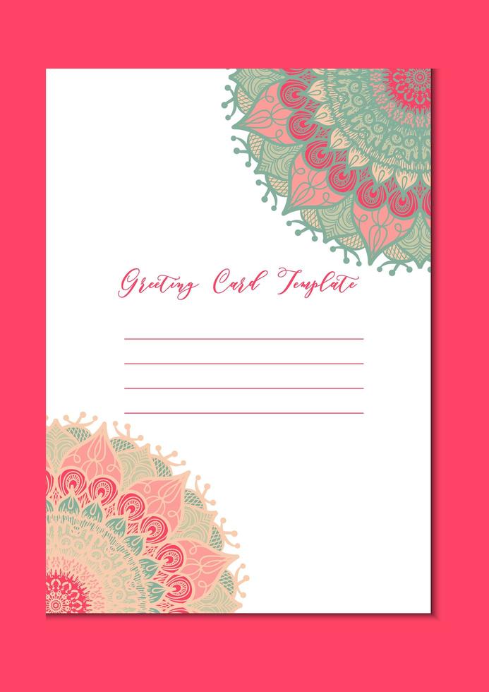 Mandala vintage template card vector