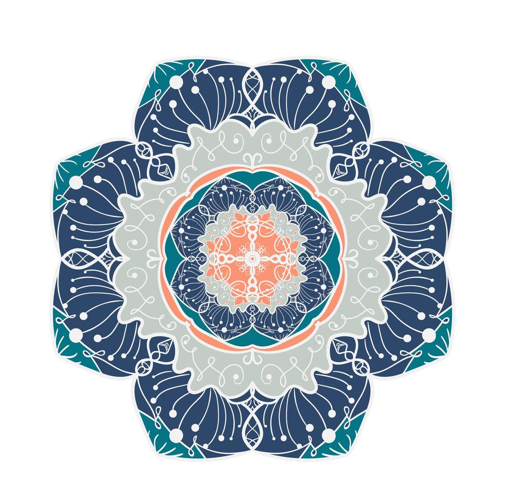 Mandala Line Template vector