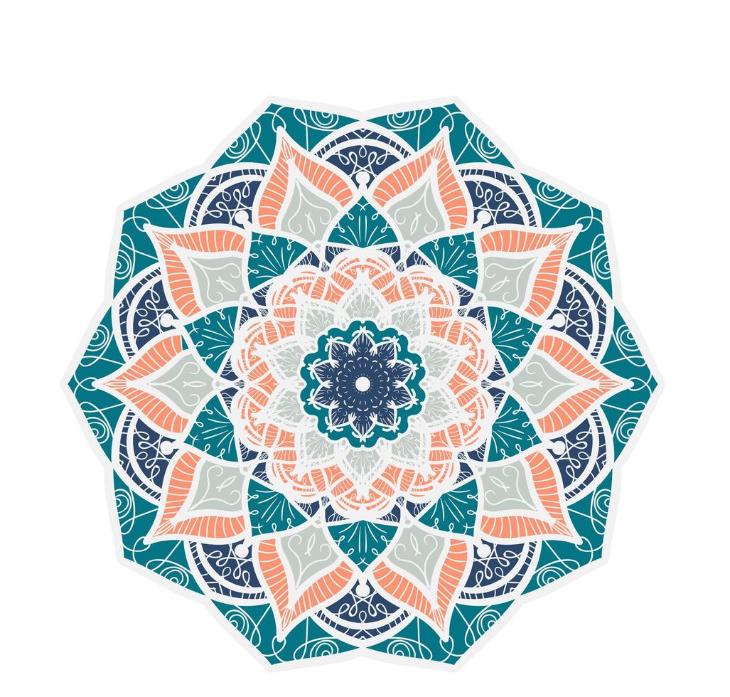 plantilla de línea de mandala vector