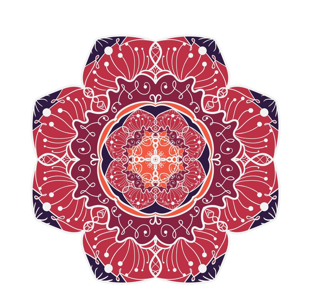 Mandala Line Template vector