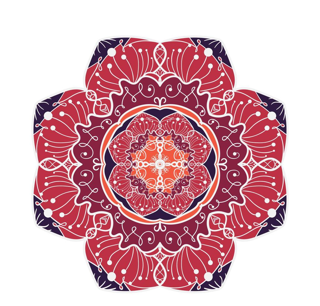 Mandala Line Template vector